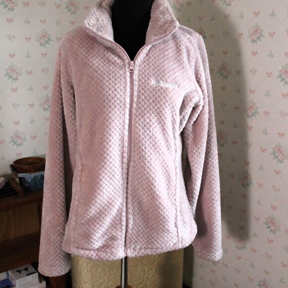 Columbia Fire Side Full Zip Sherpa Jacket, Dusty Pink, Warm Layer, Medium - Picture 3 of 11